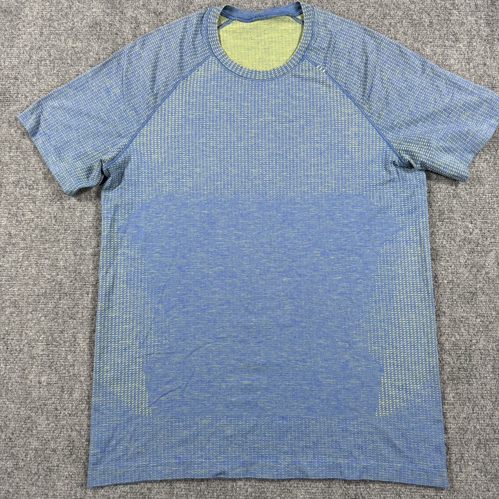 Lululemon Metal Vent Tech T Shirt Mens Medium Blue Breathable Active Performance